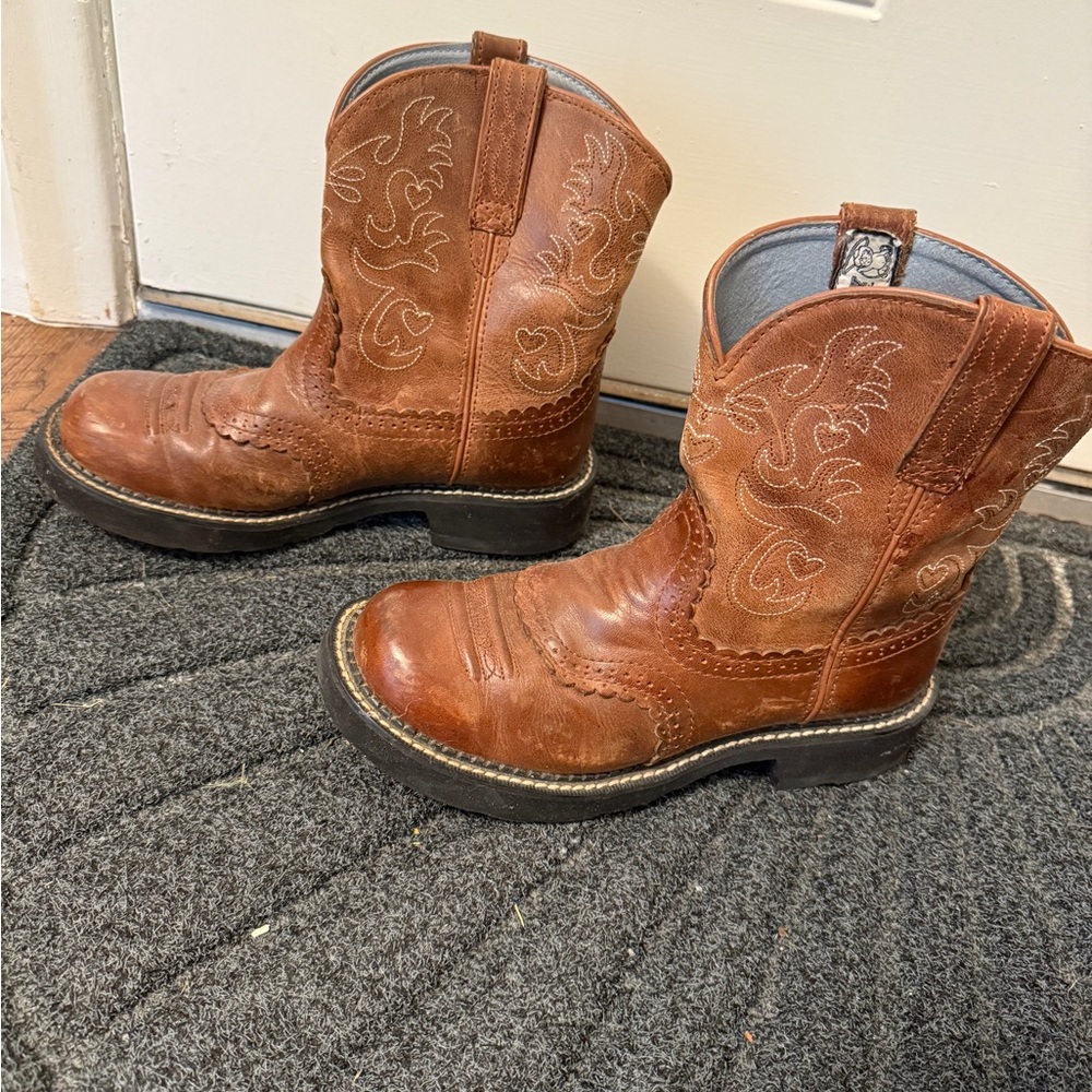 Ariat Brown Leather Cowboy Boots
